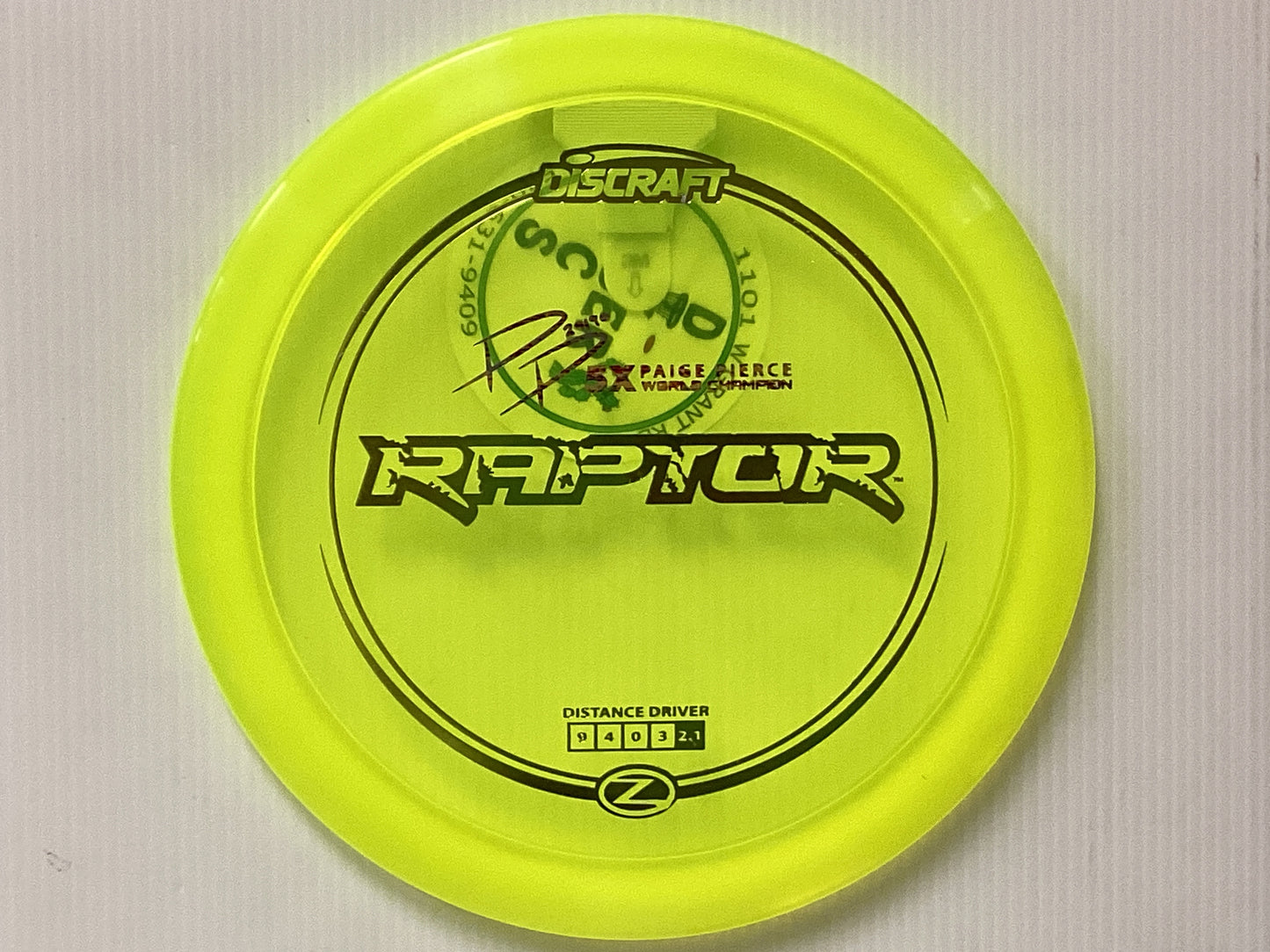 Raptor/Zline plastic/PP 5X World Champion