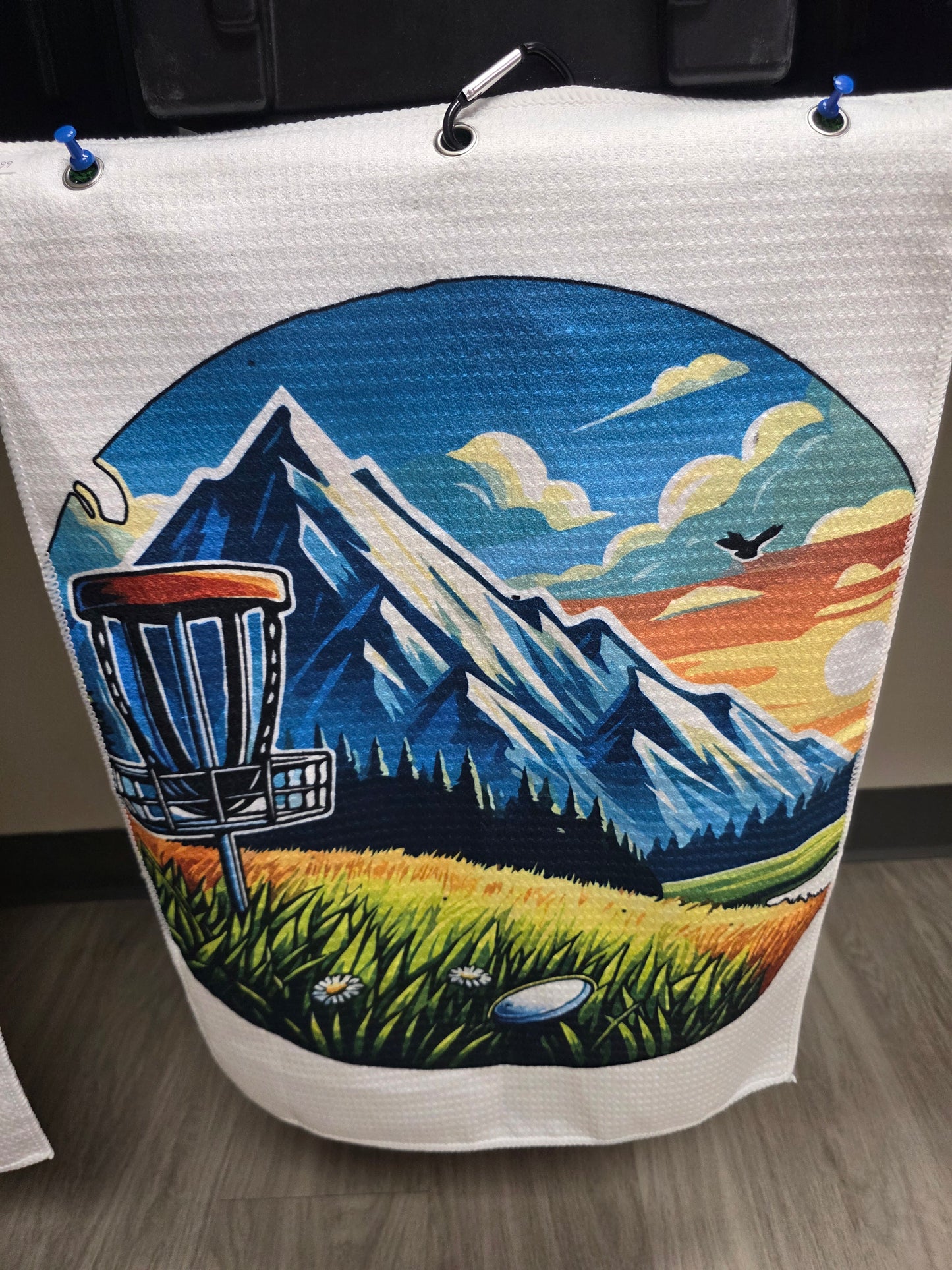 Towel/basket scenery/waffle weave