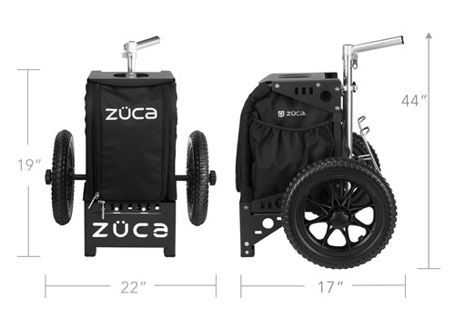 Cart/compact disc golf cart (w/mini pouch duo) Black